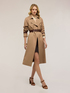 Mixed lyocell drill trench coat with belt image number 0