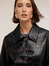 Short crocodile-effect jacket with buttons image number 3