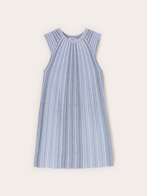 Kleid in A-Linie aus plissiertem Strick