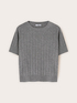 Maglia a coste con righe di strass image number 4