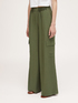 Linen blend cargo palazzo trousers image number 0
