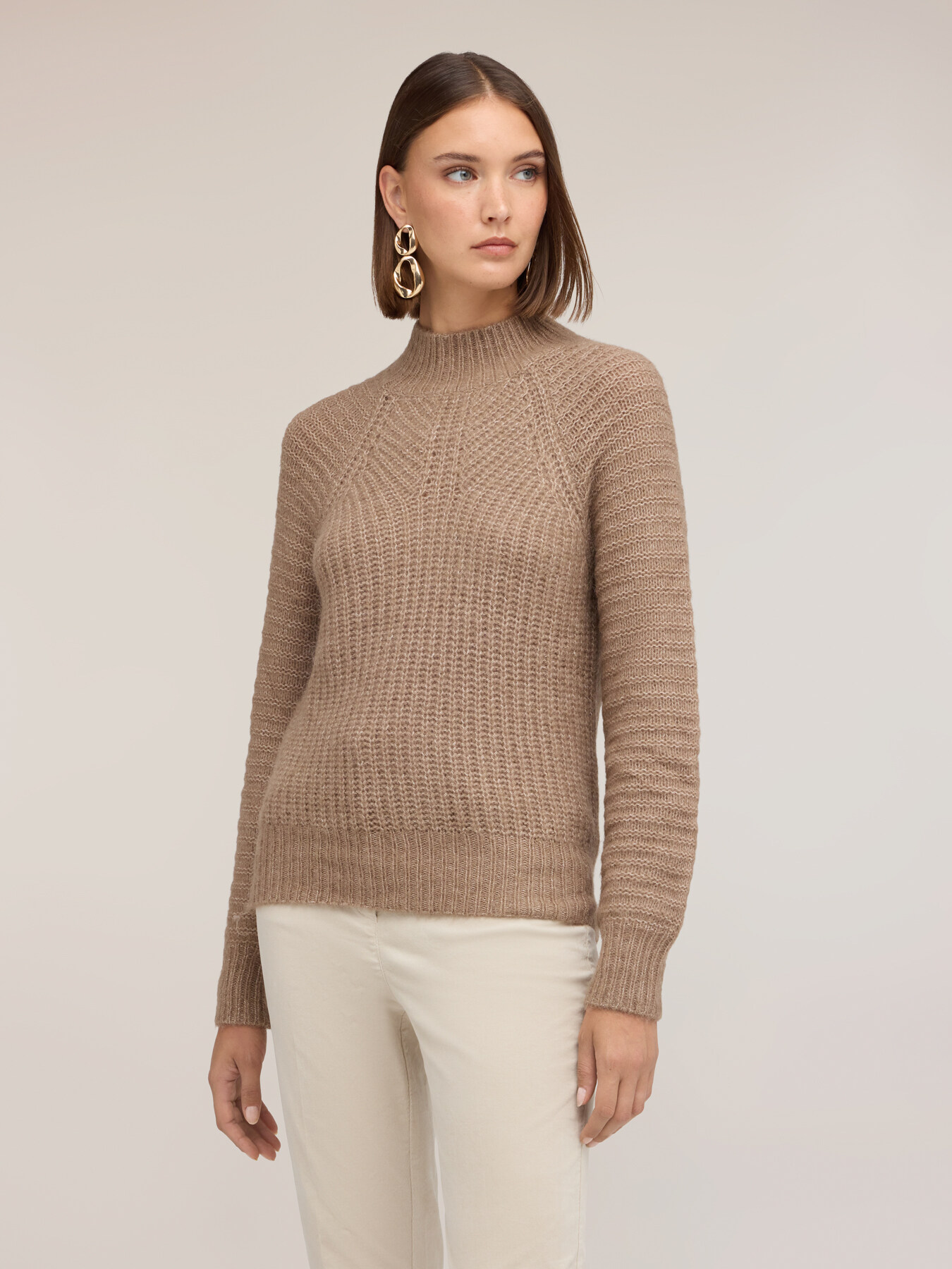 Ribbed wool-blend turtleneck sweater image number 0