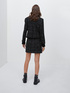 Short tweed skirt with chequered pattern image number 1