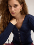 Short cardigan in fine knit with buttons image number 3