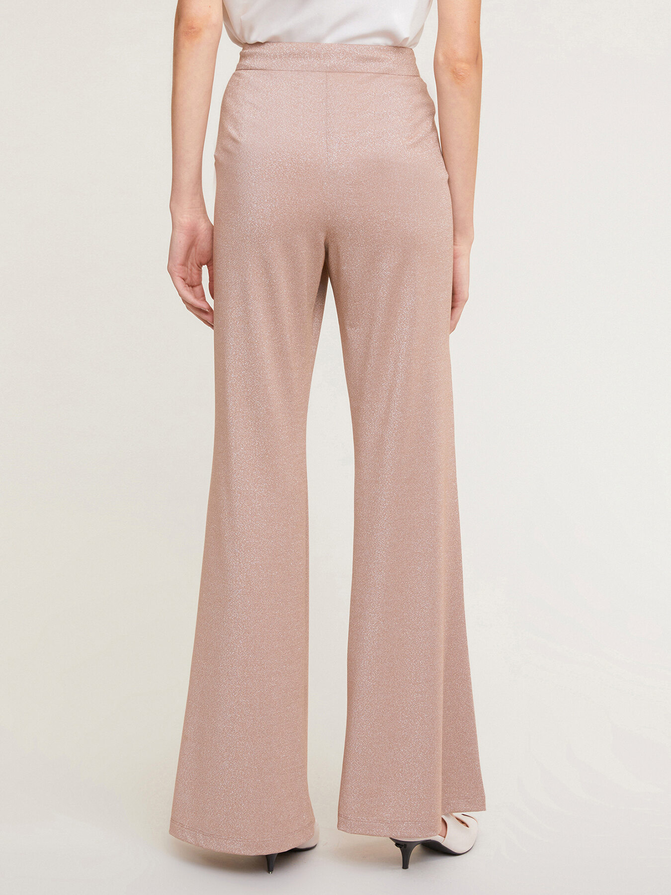 Pantaloni evazați din lurex image number 1