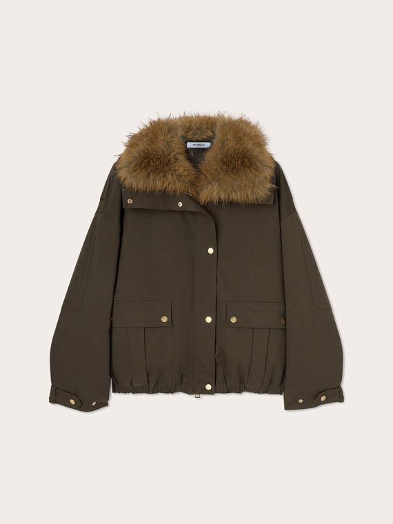 Oversized jacket with collar