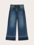 Hem feature cropped wide-leg jeans image number 3