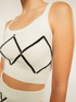 Top en maille jacquard &agrave; motif de losanges image number 2