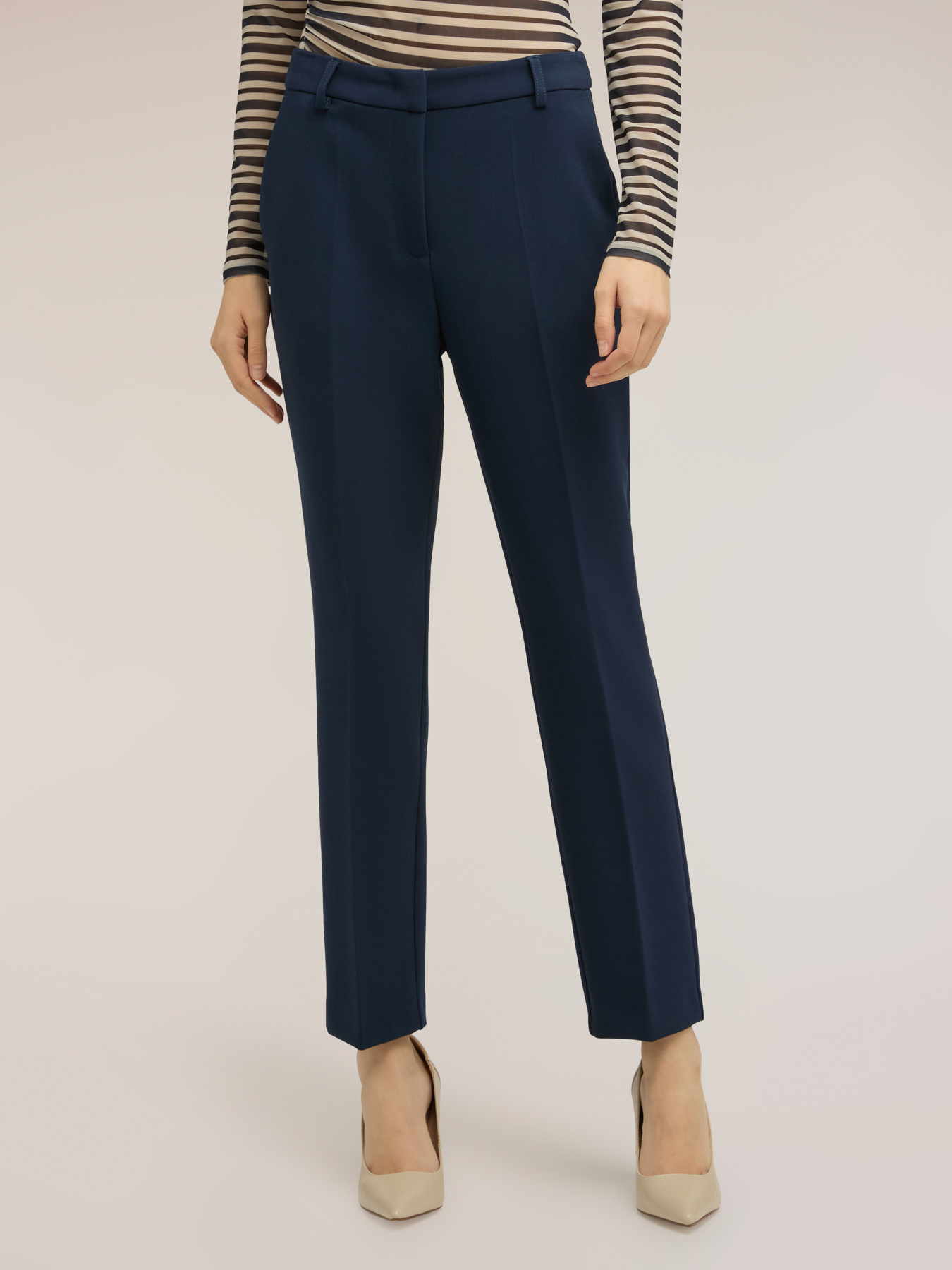 Regular fit polyviscose trousers image number 1