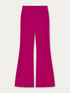 Pantalones flare de color liso image number 3