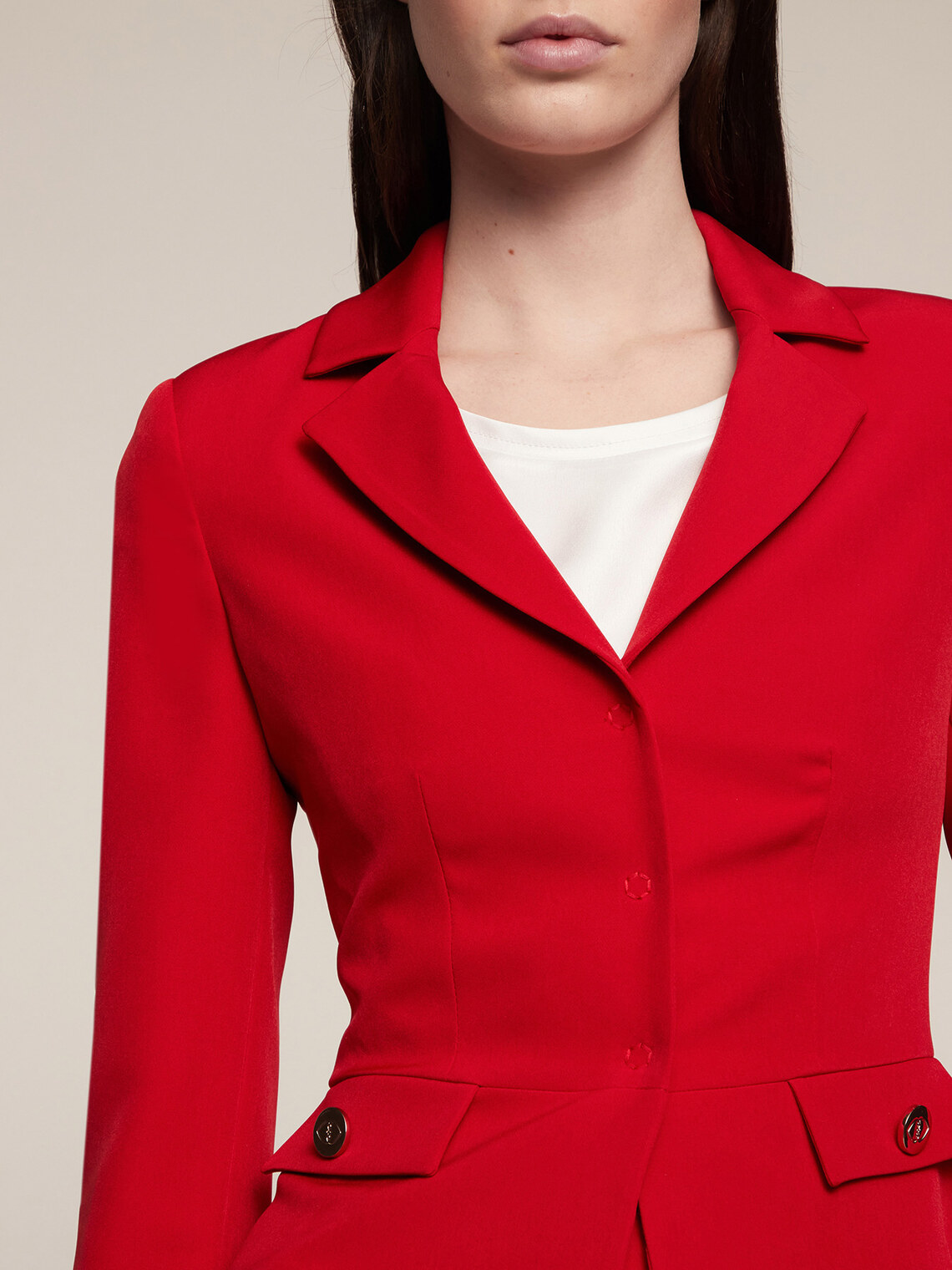 Short technical fabric blazer - Motivi.com - GB