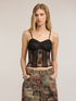 Bustier-Top aus Spitze mit transparenten Eins&auml;tzen image number 0