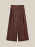 Viscose satin cropped trousers image number 3