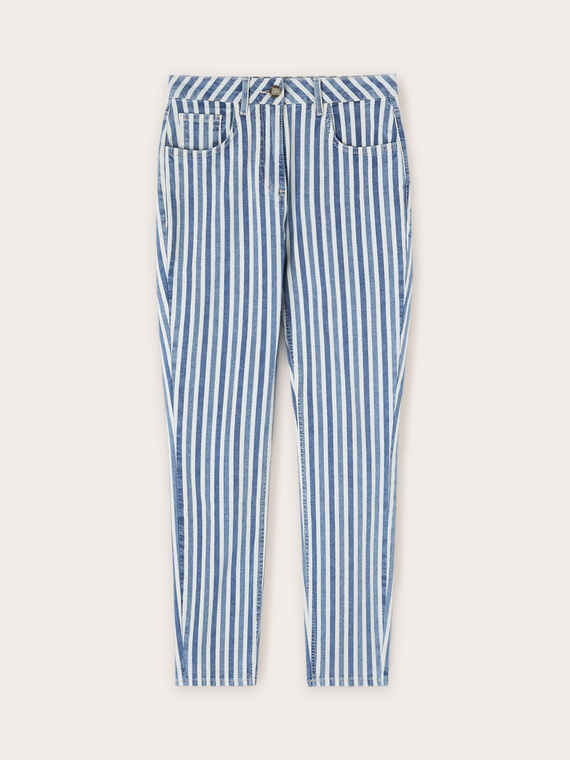 Striped skinny jeans