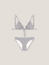 Double Love patterned triangle model bikini image number 4