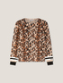 Pull en viscose m&eacute;lang&eacute;e motif animalier image number 3