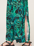 Long jumpsuit with jungle print bow image number 2