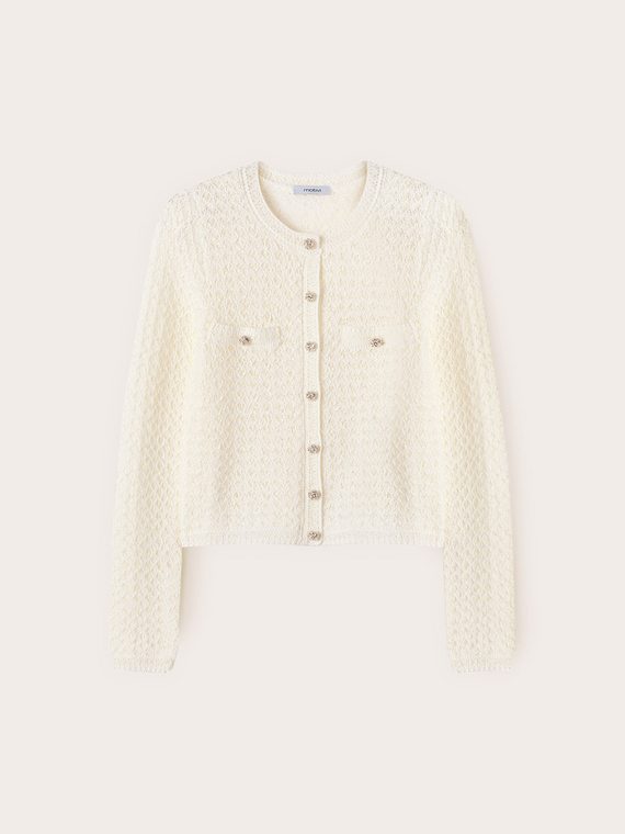 Cardigan tricotat ajurat
