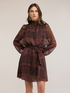 Robe courte en mousseline avec imprim&eacute; image number 0