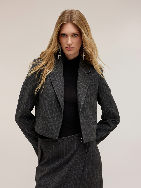 Karierter Cropped-Blazer The Tailoring Lab