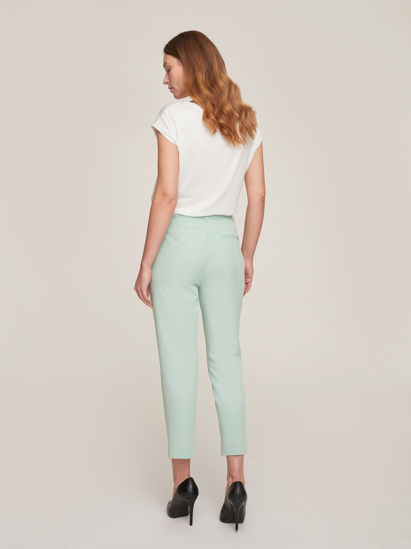 Pantaloni regular tinta unita image number 1