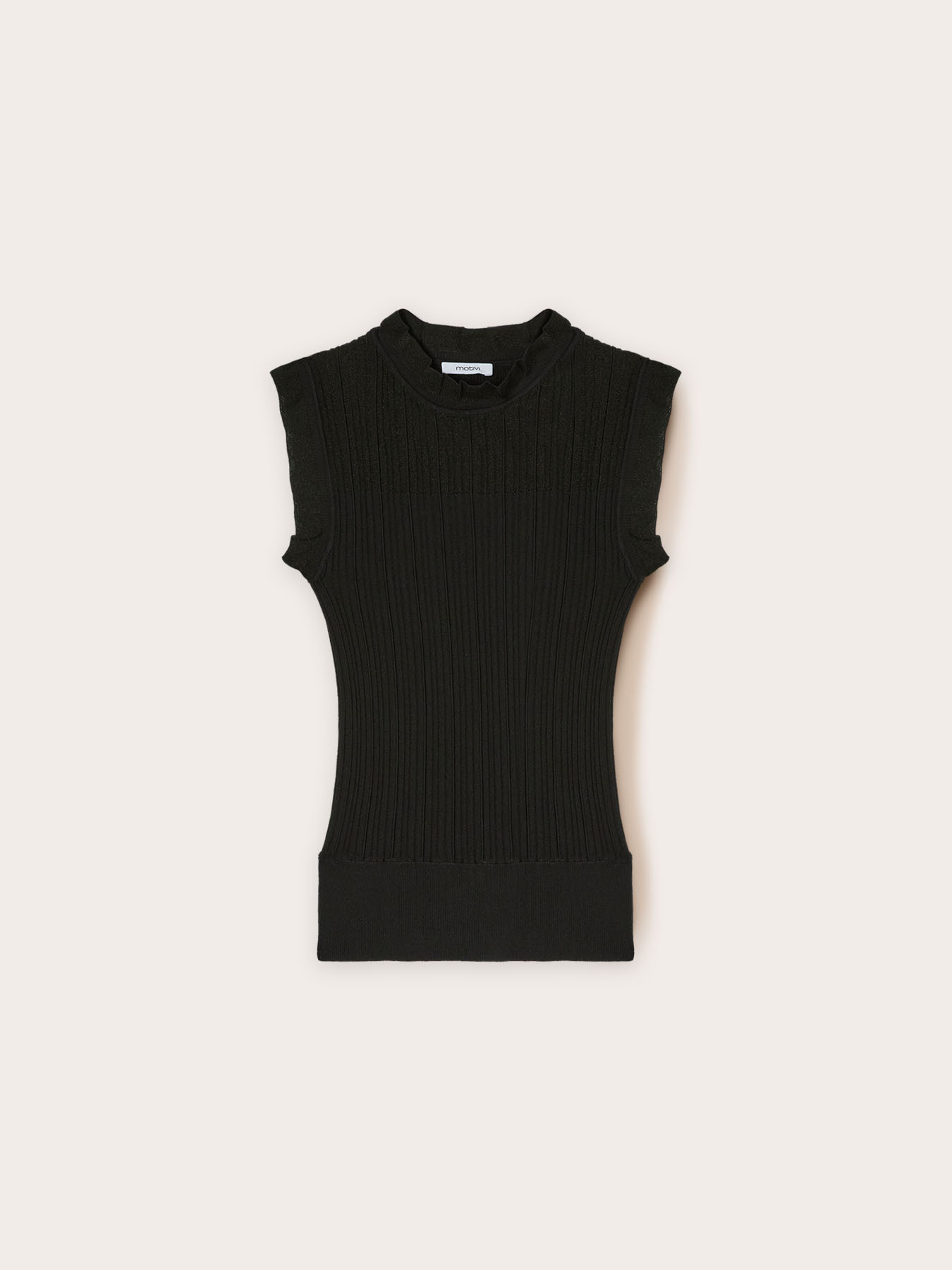 Top en maille c&ocirc;tel&eacute;e image number 4