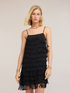 Short georgette dress with fringes image number 2