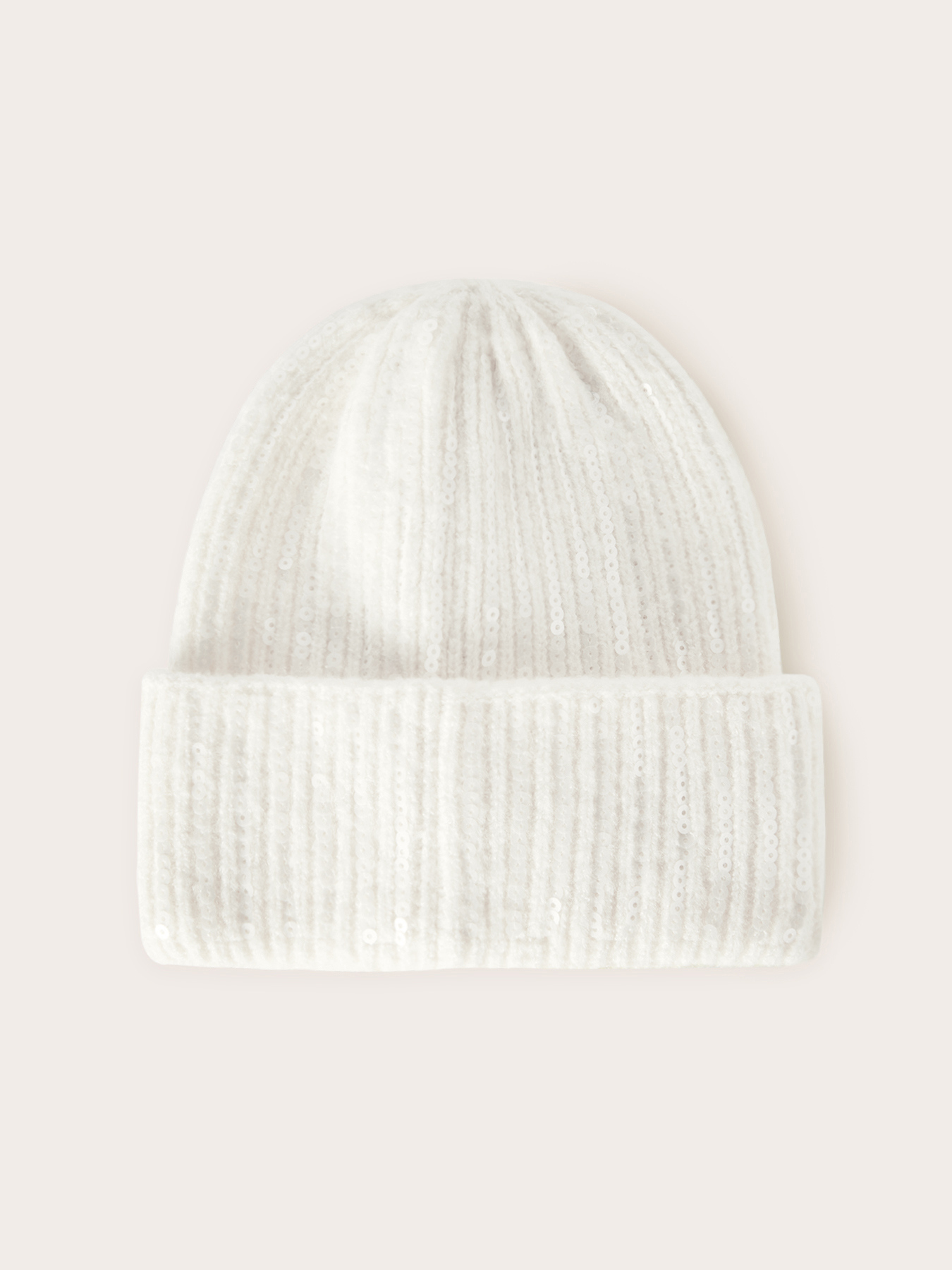 Cappello in maglia con ricamo di paillettes image number 0