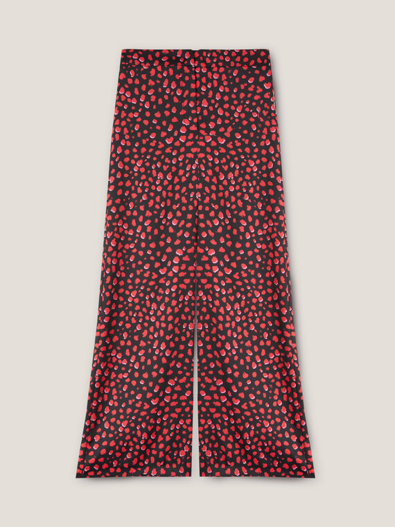 Leopard patterned palazzo trousers