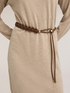 Braided belt with metal details image number 0
