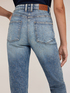 Regular mum fit jeans with rhinestones image number 3