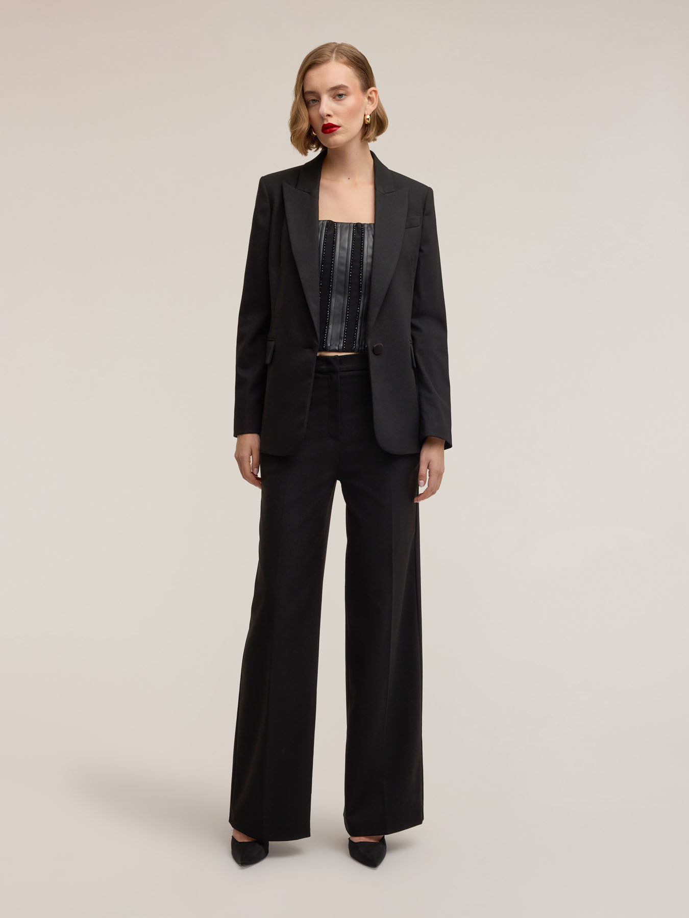 Structured mixed lurex blazer Smart Couture image number 2