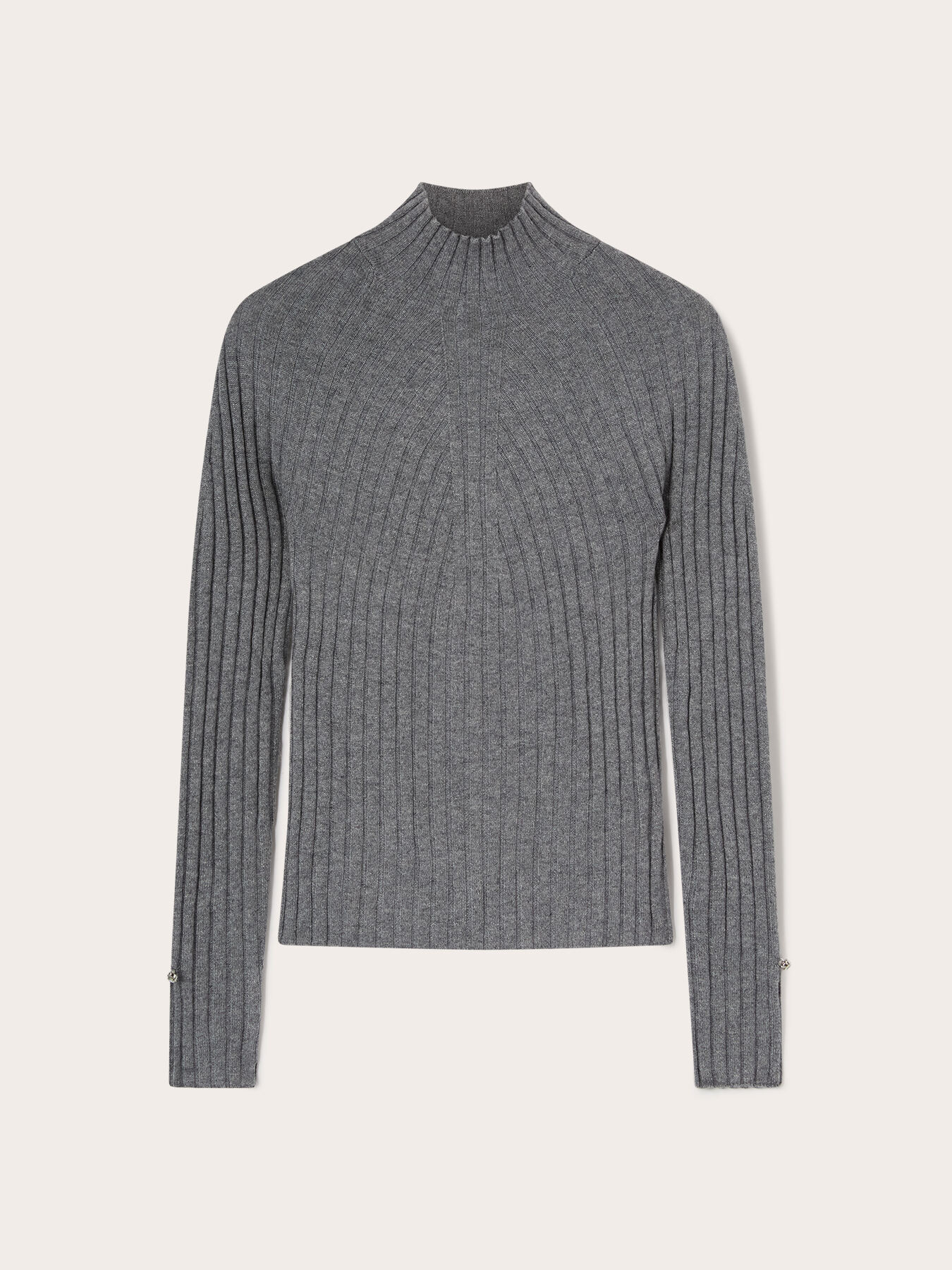 Gerippter Rollkragenpullover aus Wollmischung image number 4
