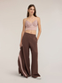 Top crop de tul con micro-strass image number 2