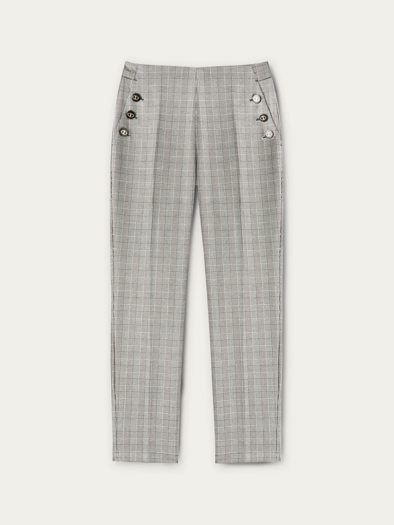 Pantalones de corte regular con estampado Pr&iacute;ncipe de Gales image number 3