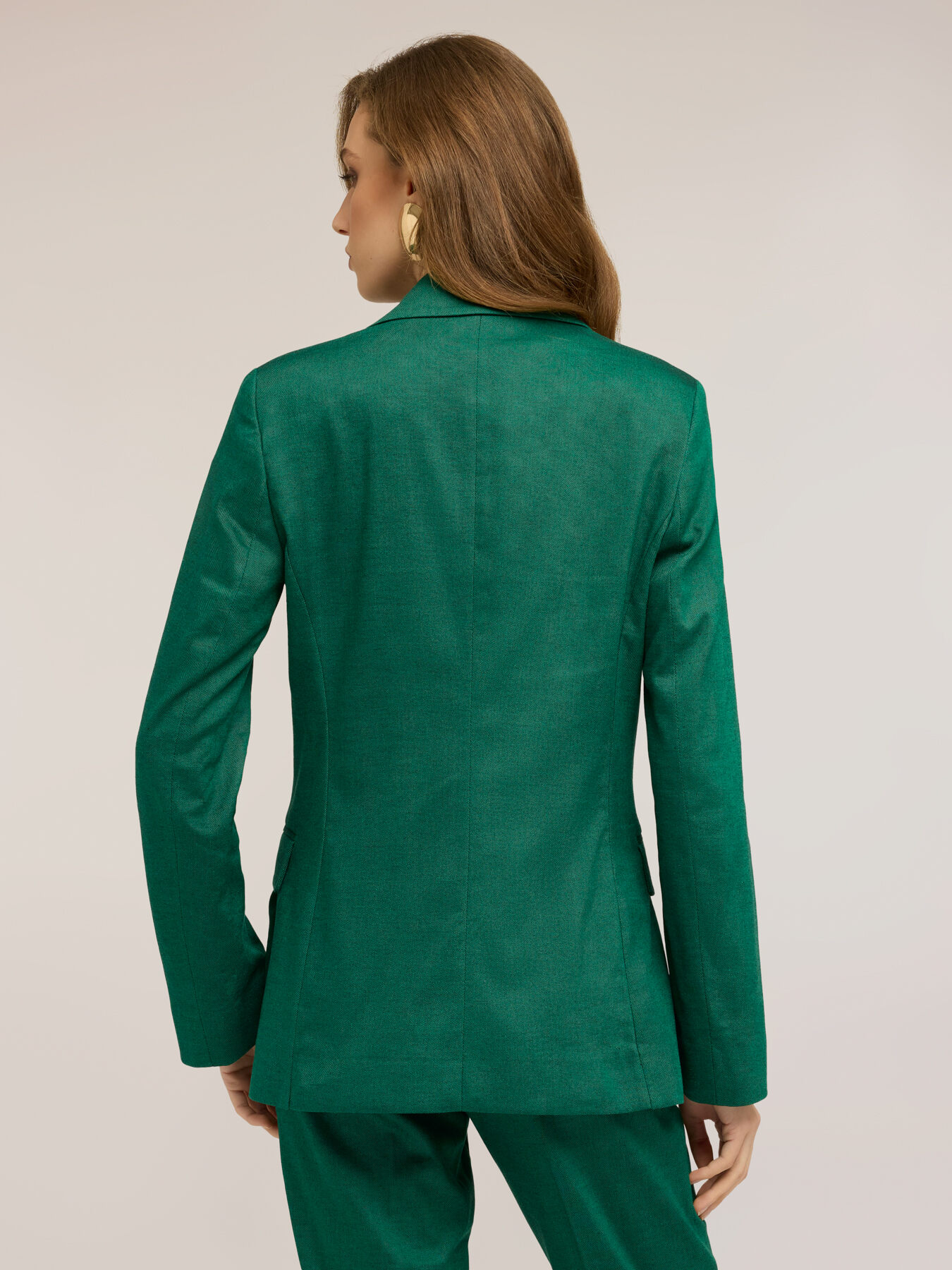Blazer simple boutonnage m&eacute;lange lin image number 1