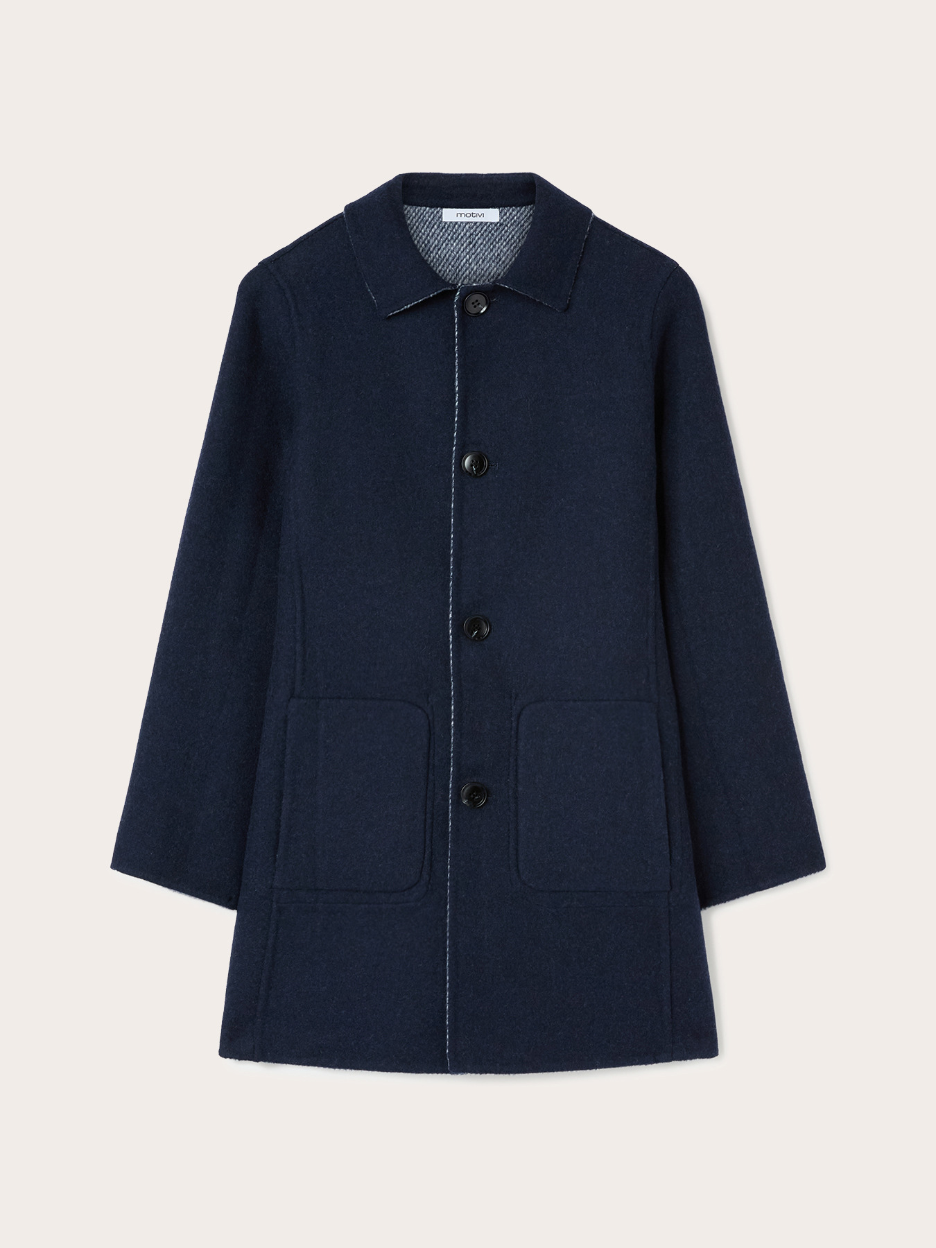 Manteau r&eacute;versible en m&eacute;lange de laine double image number 6
