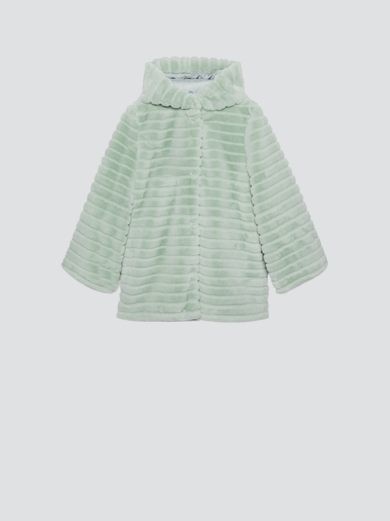 Cappa effetto pelliccia con cappuccio image number 3