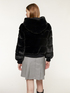 Bomber jacket with faux fur hood image number 1