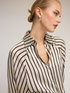 Striped shirt with oversized sleeves image number 2