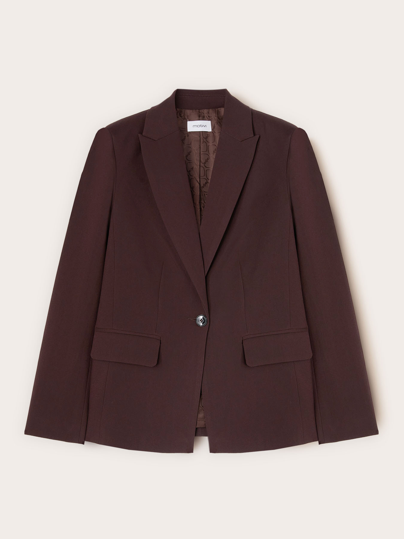 Single-breasted blazer with patch pockets image number 4