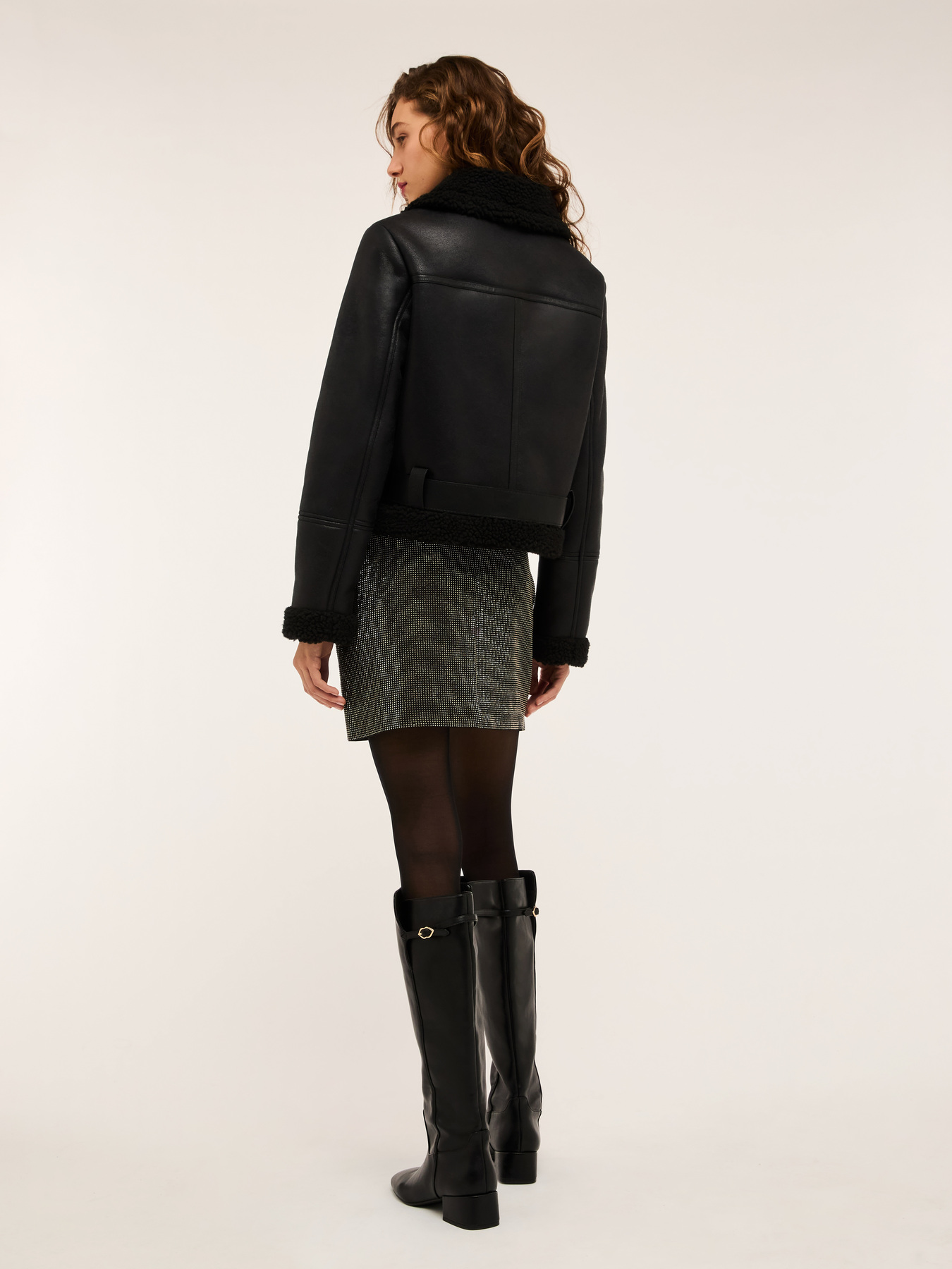 Sheepskin-effect jacket image number 1