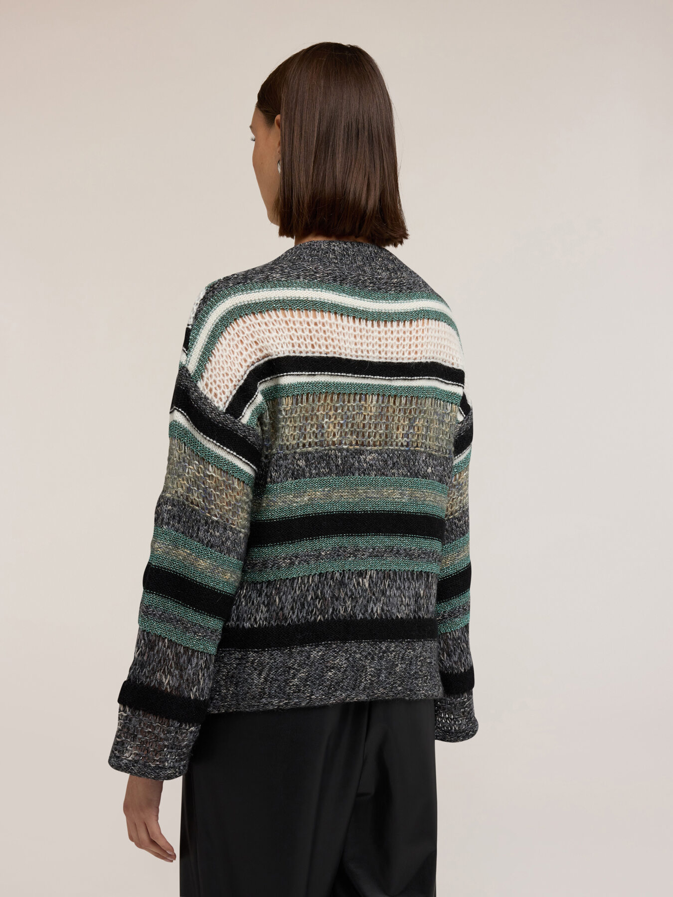 Mohair sweater with ajour&eacute; work image number 1