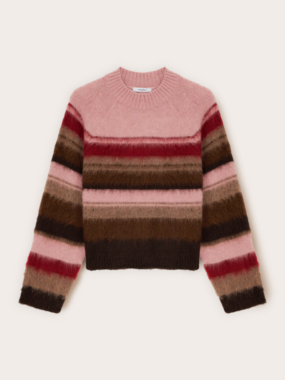 Gestreifter Pullover aus Wollmischung