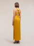 Langes Kleid aus Satin mit Drapierung image number 1
