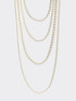 Long multi-strand necklace with pearls image number 0