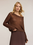 Maglia oversize traforata in mohair image number 0