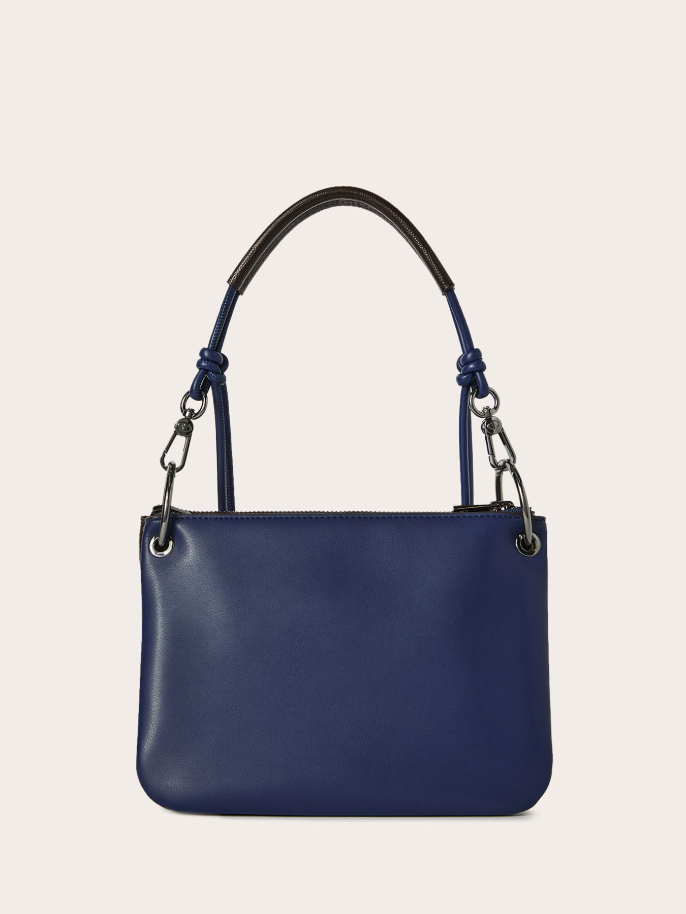 Geantă twins din material textil acoperit cu efect de piele de piton image number 2