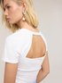 Ribbed jersey T-shirt with cut-out image number 3