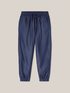 Flowing lyocell denim-effect joggers image number 3
